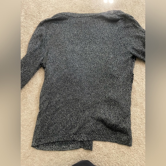 Women's Gray Sequin Sweater Dana Buchman cardigan sweater size xl - Picture 4 of 4